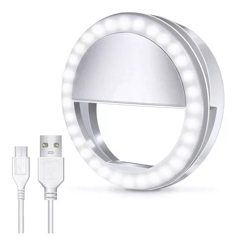 Aro Luz Led 17.5cm Espejo Maquillaje Tiktok Portátil - ELE-GATE