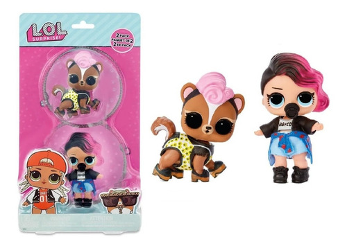 Boneca Lol Surprise Double Collection Roqueira + Pet Candide