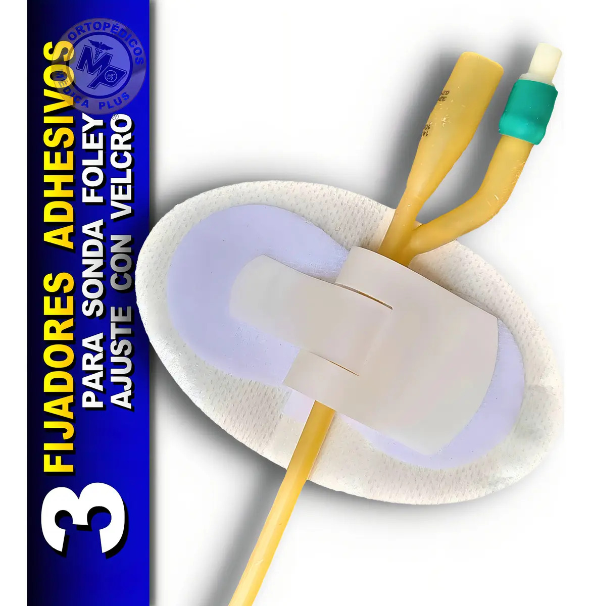 Sujetador Adhesivo Para Sonda Foley Ajuste Con Velcro 3 Pz