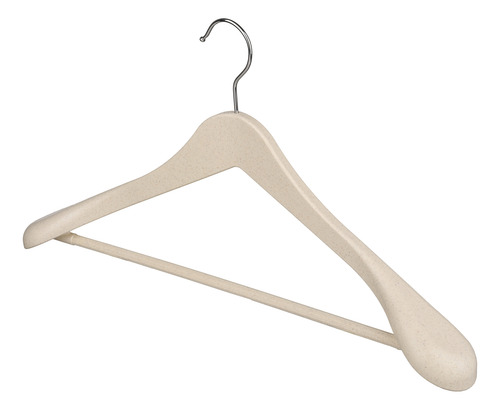 Pack 10 Perchas Anatomicas 44 Cm Simil Madera - Nilapack Marfil