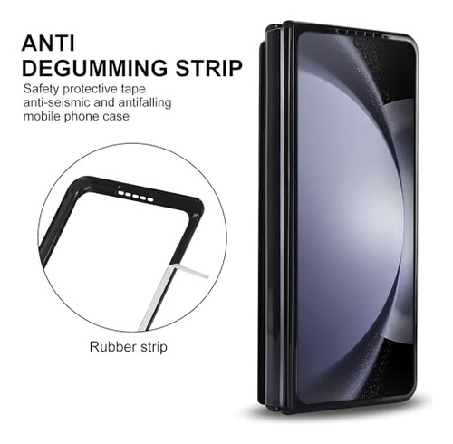 Funda Para Galaxy Z Fold 5 Negro Piel