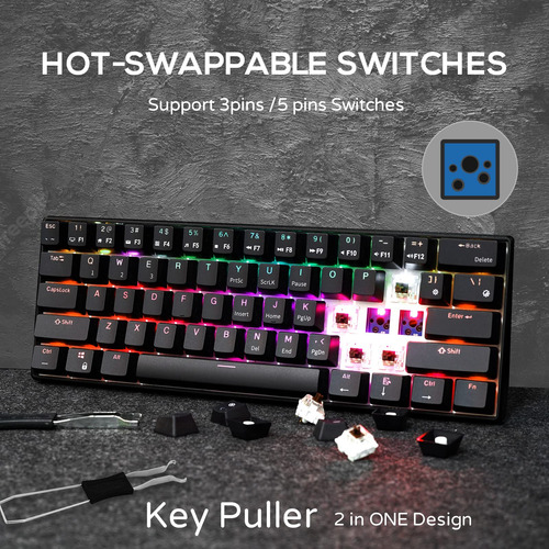 Teclado Mecanico Rk Royal Kludge Rk61 60% Teclado Mecánico C