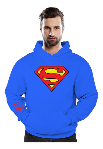 Poleron Superman Superheroe Liga De La Justicia Moda Hombre