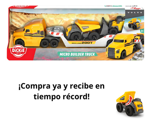 Camión De Construcción Mack Y Carga Volvo Dickie Toys Pack