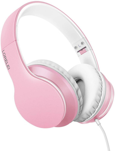 Auriculares Con Micrófono (4.8 Ft), Color Rosa, Importado 