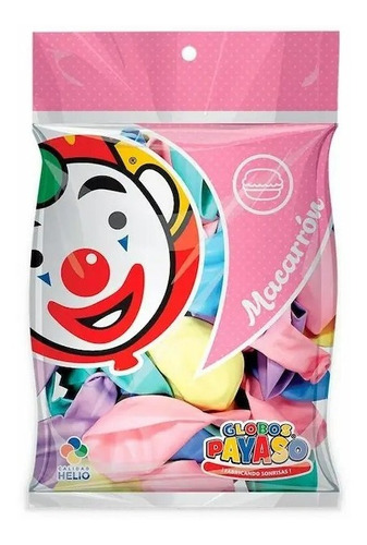 Globos Payaso Color Pastel Línea Macarrón 12 Con 50piezas