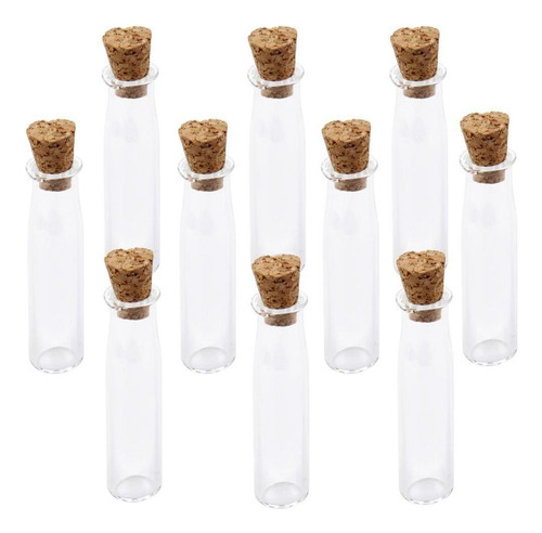. 20pcs Mini Botella De Cristal Forma Tubo Bombilla Wish Y