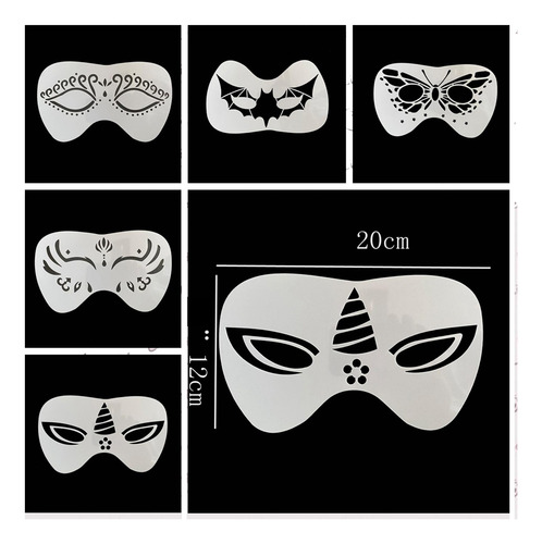 4 Plantillas De Pintura Facial Irregular Mariposa Mariposa