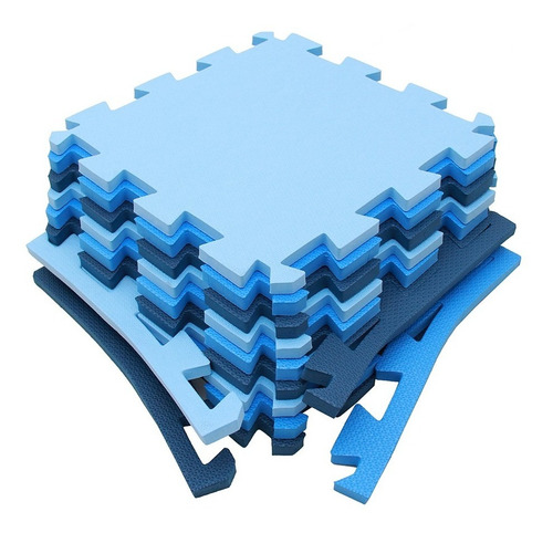 Kit 20 Tapetes Tatames Eva Bebe Infantil 50x50x1cm (menino)