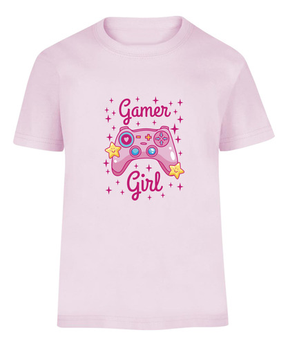 Playera Para Gamer Girl - Video Juegos - Control Rosa