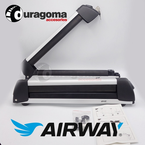 Imagen 7 de 10 de Porta Ski Para 4 Pares Aluminio Antirrobo Para 1 Snowboard
