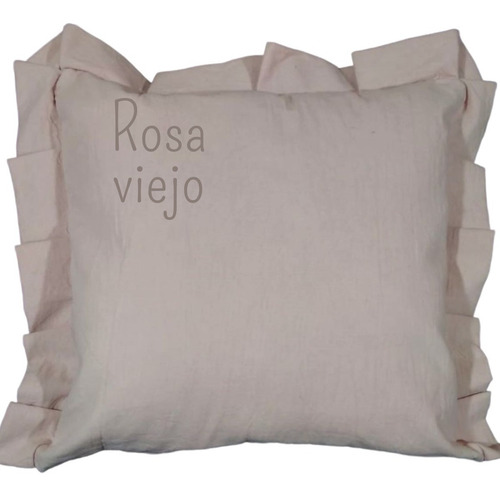 Imagen 4 de 8 de Funda Almohadón 40x40 Tusor Volado Nórdico Modernos Deco