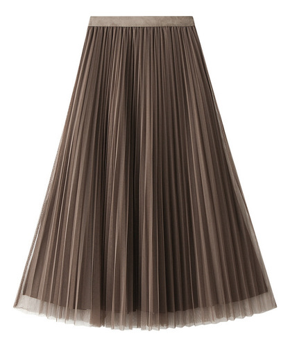 Autumn And Winter Large Size A Line Pleated Gauze Skirt