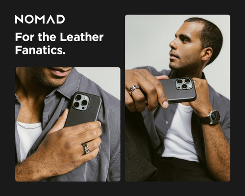 Capa Em Pele Para iPhone 16 Pro Nomad Modern Black