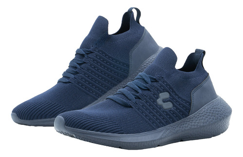 Tenis Para Hombre Walking Relax Charly Color Marino Suela Ev