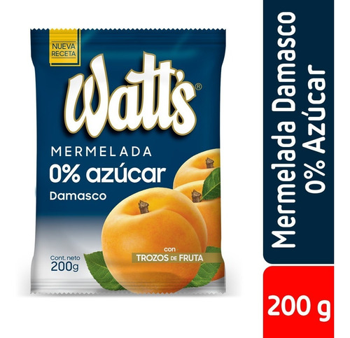 Mermelada Watt´s Sin Azúcar Damasco Bolsa 200 G