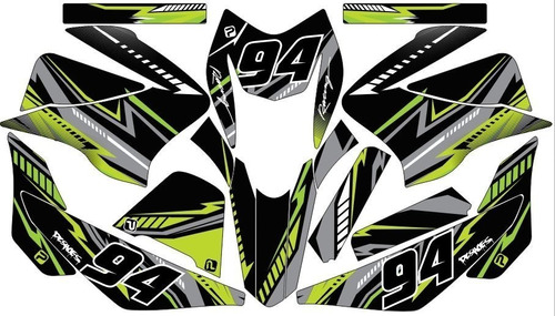 Stickers Para Moto Dm200 Moto Verde Mod-45