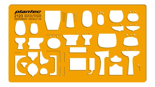 Plantilla Profesional Inyectada 2123 Plantec Sanitarios 1:20 Color Naranja 2123