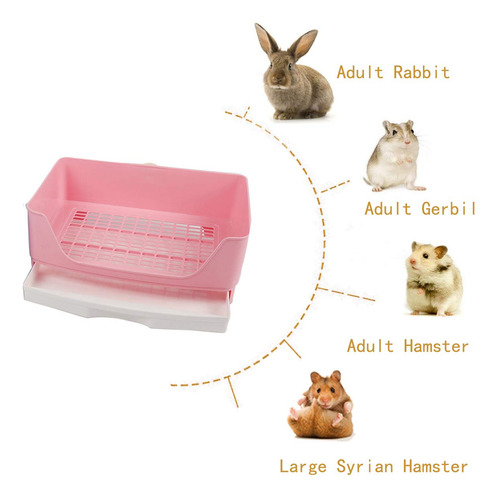 Caja De Arena Para Conejos Linifar Extra Grande Con Juego De