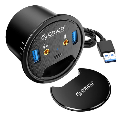 Hub Usb 3.0 Con Ojal De Escritorio Con 2 Puertos Tipo A 1 Ti