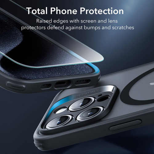 Conjunto De Capas Esr Para iPhone 15 Pro Com Protetor De Tel