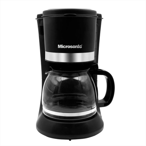 Cafetera Eléctrica Filtro Microsonic 1.2l Jarra Vidrio Color Negro