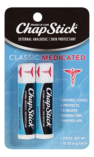 Chapstick Balsamo Labial Medicado Clasico Y Tubo Protector D