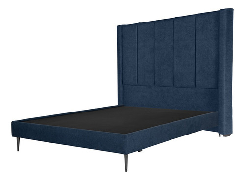 Cabecera + Base Cama Slim King Size Dicasa Nizza Azul