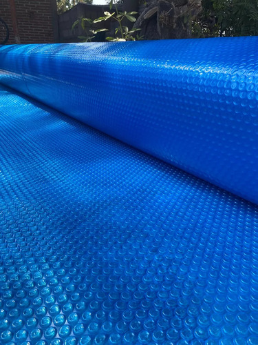 Lona Térmica Para Alberca - 4 X 6 Metros Gris Con Azul Gris
