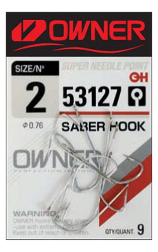 Anzuelo Owner Saber Hook 53127 Pesca Pejerrey Made In Japon