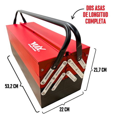 Caja Herramientas Metalica Reforzada 3 Capas