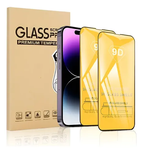 2 Piezas Mica Cristal Templado 9d Para iPhone Marcas | MercadoLibre