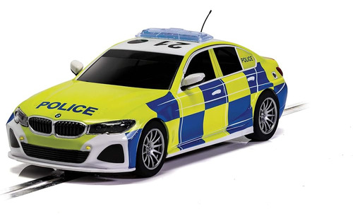 Scalextric Bmw 330i M-sport Police Car 1:32 Slot Race Car C4