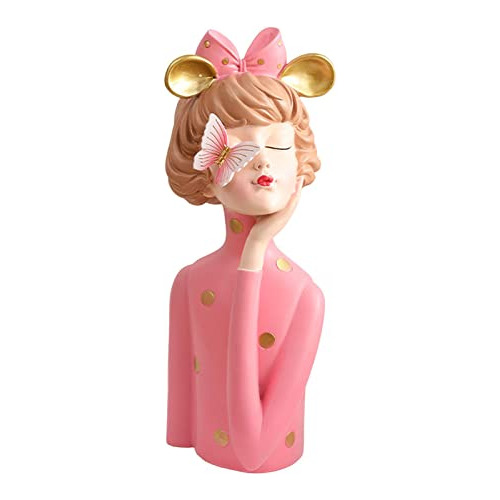 Estatua De Chica Moderna Para Decoración, Pink