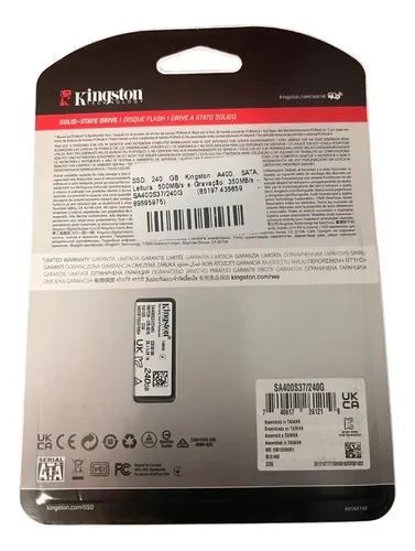 Ssd 240gb Sa400s37/240g Preto