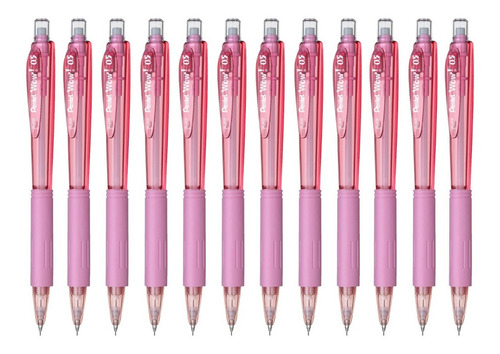 Lapicero Portaminas Pentel Wow Al405 0.5mm Retráctil 12 Pzas Color Rosa pastel