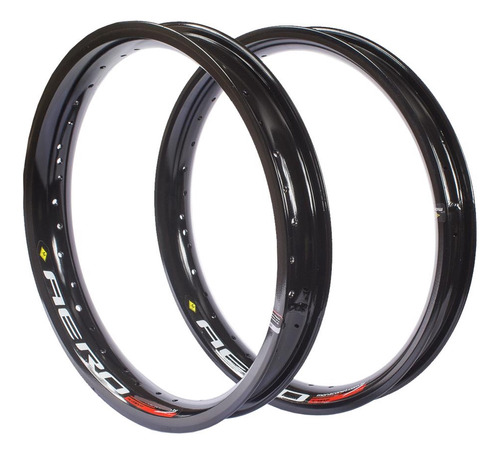 Par De Aros De Alumínio Monaco Preto Cg 150/160