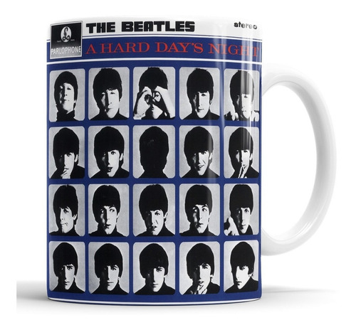 Taza The Beatles - A Hard Day's Night - Cerámica Importada