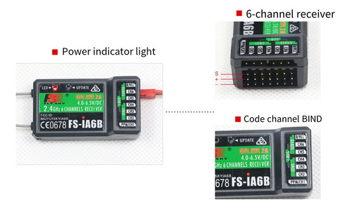 Modelo De Receptor Adecuado Para Flysky Fuse T6 I6 2.4 G Fs-