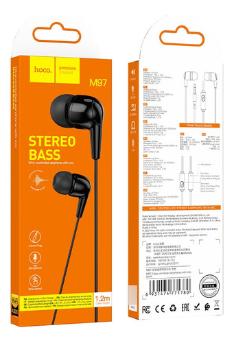 Audifono Con Cable Hoco M97 Manos Libres Jack 3,5mm