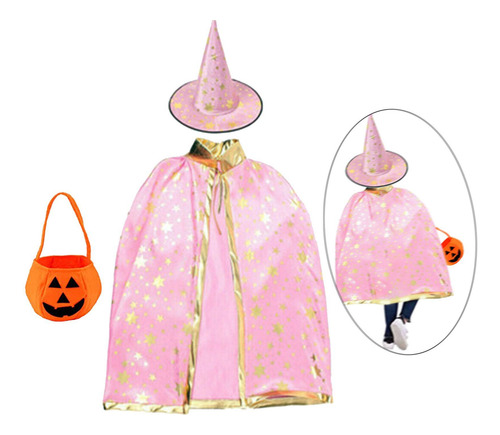 Conjunto De Disfraz De Halloween Para Niños Con Capa De