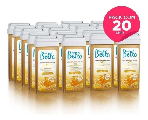 Refil Cera Depilatória Roll-on Depil Bella 100g Mel 20 Un