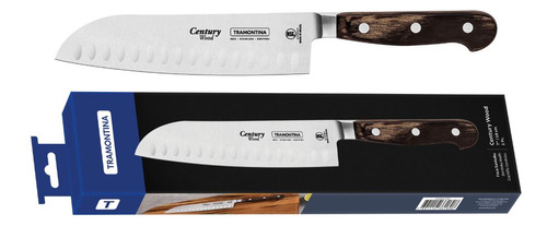 Faca Century Santoku 7' Madeira Polywood Tramontina