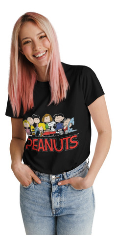 Polera Snoopy Charlie Brown Peanuts Algodon Estampado