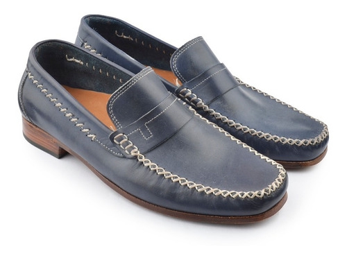 Imagen 3 de 3 de Mocasines Zapatos De Hombre De Cuero Vacuno Anton - Ferraro
