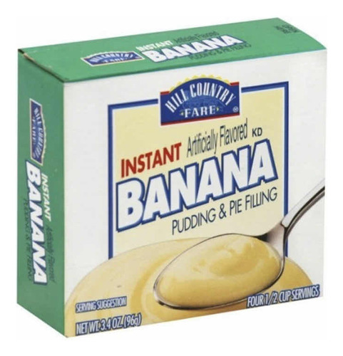 Pudín Instantáneo Sabor Plátano (banana Pudding)