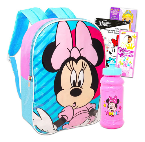 Mochila De Minnie Mouse Para Niñas De 4 A 6 Años, Paquete Co