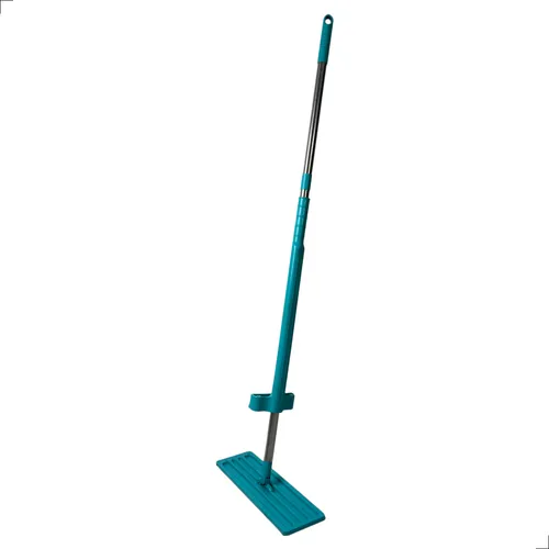 comprar Mop Retangular de Limpeza Rodo Esfregão Flat Mágico Cabo Inox Ajustável Com 2 Refis Microfibra Seca Lava Limpa Chão Pisos Esfreguette INMA
