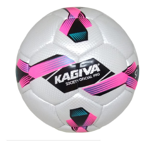 Bola Society Kagiva S7 Pro Costurada Rosa/verde Mar/ Preto