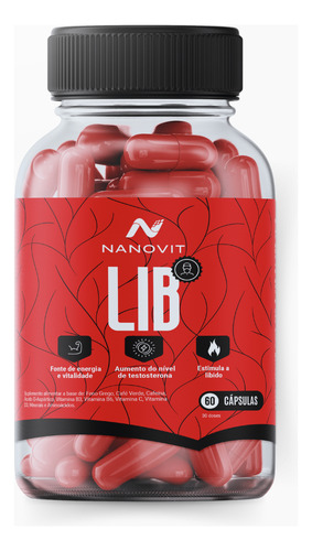 Nanovit Lib Man 60 Cáps - Feno Grego + 12 Nutrientes